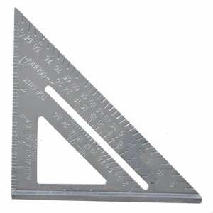 7 Дюймов треугольная линейка из алюминиевого сплава 90 градусов, утолщенная угловая линейка, столярная квадратная линейк