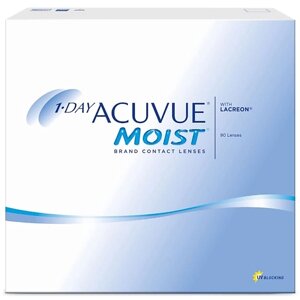 Acuvue однодневные контактные линзы 1-DAY acuvue MOIST with lacreon 90 шт.