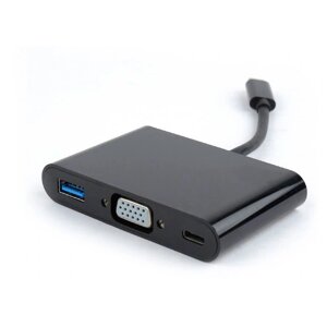 Аксессуар gembird cablexpert 3 in 1 USB-C to VGA + USB3 + USB-C A-CM-VGA3in1-01