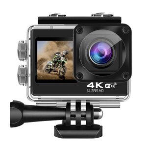 AT-Q60AR Outdoors Sport камера с 1,3-дюймовым экраном Дисплей 4K30P, двухцветный, широкоугольный, 170°30 м Водонепрони