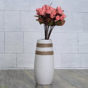 Белый Креативный современный Керамический Цветочная ваза ручной работы Букет цветов Ваза Home Decor