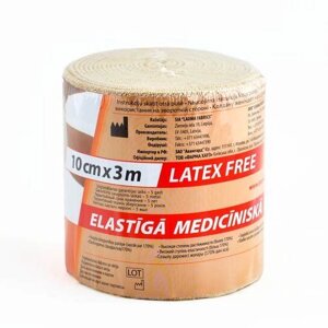 Бинт эластичный компрессионный высокой растяжимости Lauma/Лаума модель 2 Latex Free 300x10 см
