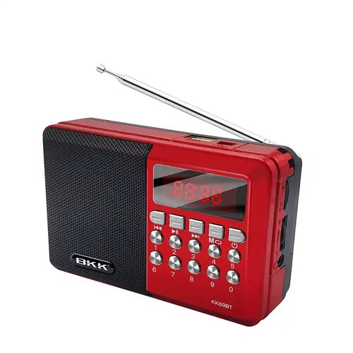 БКК FM Pocket Радио MP3 Bluetooth V5.0 1200 мАч Батарея 0,25 кг Легкая TF-карта U Диск Поддержка на открытом воздухе Пут