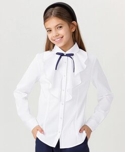 Блузка приталенная белая Button Blue (158)