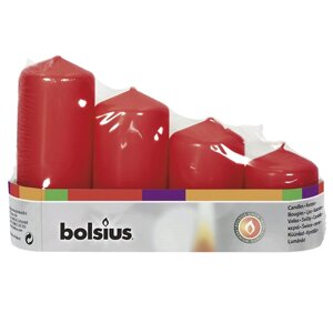 BOLSIUS Свечи столбик Bolsius Classic красные