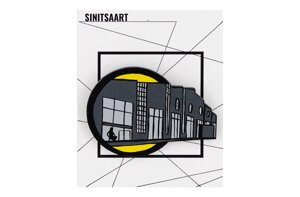 Брошь Sinitsaart «Дом для машин» Бахметьевский гараж