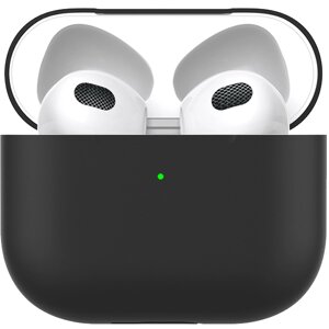 Чехол Deppa для футляра наушников Apple AirPods (3-го поколения), силикон, черный