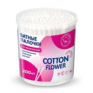 Cotton flower ватные палочки в банке 200