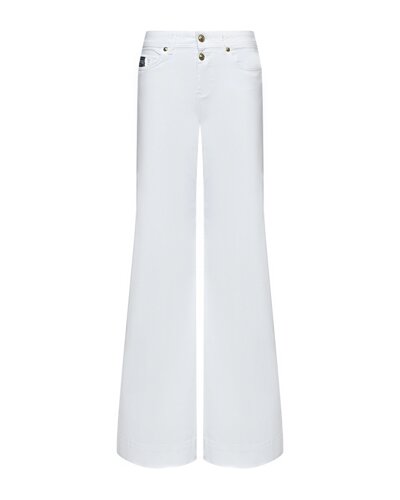 Джинсы клеш, белые Versace Jeans Couture