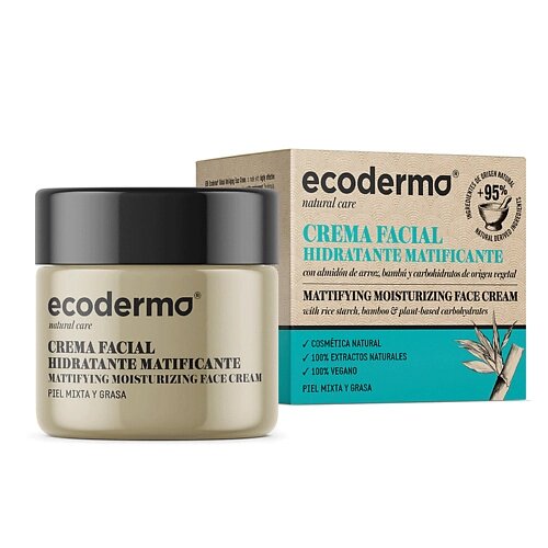 ECODERMA Крем для лица увлажняющий матирующий Mattifying Moisturizing Face Cream
