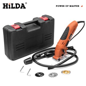 Электрическая пила HILDA 400 Вт, мини-электрическая циркулярная пила DIY, многофункциональная электрическая пила Power Н