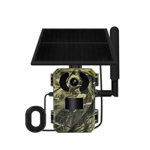 ESCAM QF380 4G 4MP Hunting камера с панелью Солнечная PIR Обнаружение движения, ночное видение, двусторонняя аудиосвязь