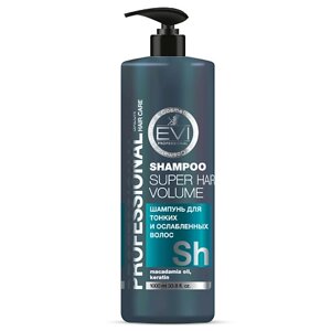 EVI PROFESSIONAL Шампунь "Объем и сила" для тонких и ослабленных волос Professional Salon Hair Care Shampoo Super Hair Volume