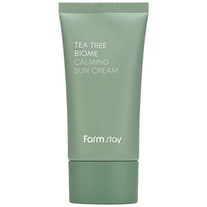 FARMSTAY Крем для лица солнцезащитный с экстрактом чайного дерева Tea Tree Biome Calming Sun Cream SPF50+PA