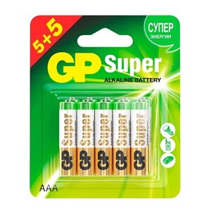 GP batteries набор батареек GP super alkaline типа ааа (LR03) 10