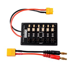 HobbyFly GNB27 JST-PH 2.0 Коннектор 1S Lipo Батарея Balance Parallel 6 Channel Charging Board