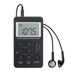 HRD-103 Mini Радио Portable AM/FM Dual Стандарты Приемник Встроенный DSP-чип HiFi Stereo LCD Дисплей Перезаряжаемый карм