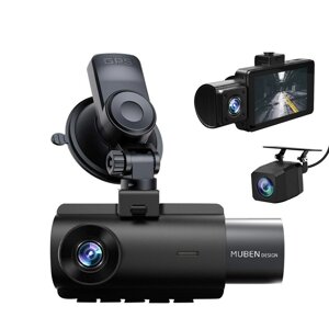 J08 3" двойной автомобильный экран Dash Cam WIFI передняя и задняя камера запись HD 1080P+720P