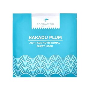 KANGAWOO Тканевая антивозрастная питательная маска для лица "KAKADU PLUM"