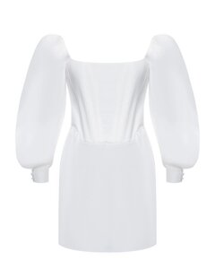 Корсетное мини-платье, белое ALINE