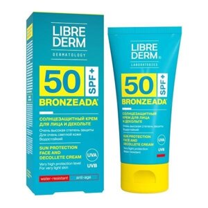 Крем для лица и зоны декольте солнцезащитный Librederm/Либридерм Bronzeada SPF50 50мл