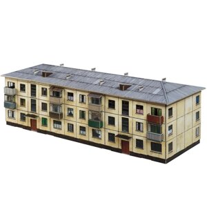 Модель из картона «Хрущёвка. Модель панельного многоквартирного дома»Масштаб 1/87