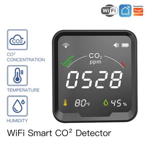 MoesHouse Wi-Fi Tuya Smart CO2 Детектор 3 в 1 Детектор углекислого газа Качество воздуха Монитор Тестер температуры и вл
