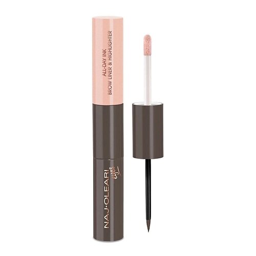 NAJ oleari подводка для бровей и хайлайтер 2-в-1 ALL-DAY INK BROW LINER & highlighter