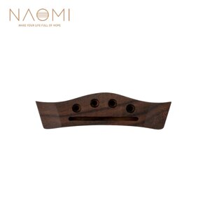 NAOMI 110 мм Длина Палисандровый мост для гавайской гитары 4 струны аксессуары для части гитары с прорезями, но без отве