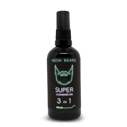 NEON BEARD Супер-очищающий гель для лица и бороды GREEN NEON - Экзотическая Вербена 100.0