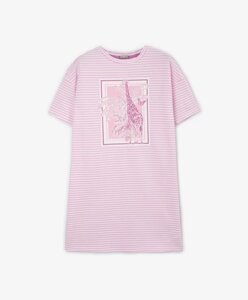 Ночная сорочка в мягкой пастельной гамме розовая для девочек Gulliver (110-116)