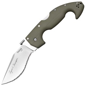 Нож складной Cold Steel Spartan Lynn Thompson Signature, сталь S35VN, рукоять G10, olive