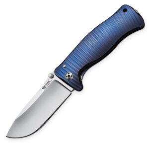 Нож складной LionSteel SR1 V (VIOLET), сталь Sleipner Satin Finish, рукоять титан по технологии SOLID, фиолетовый