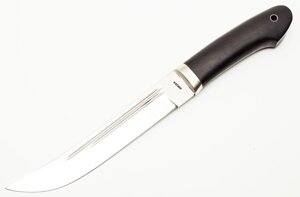 Нож Засапожный, сталь Х12МФ, рукоять граб, мельхиор