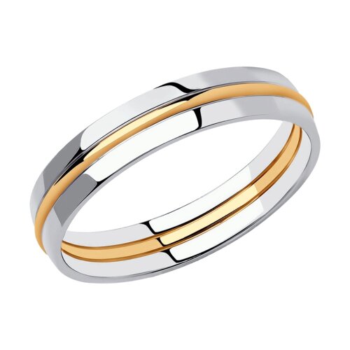 Обручальное кольцо SOKOLOV из комбинированного золота, 4 мм