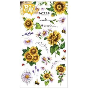 P. INK Наклейки-тату переводные Полевые цветы