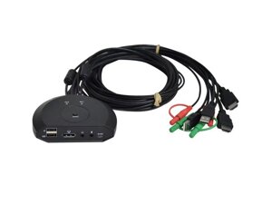 Переключатель KVM KS-is KVM HDMI, audio 2xusb KS-767