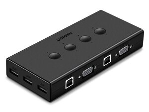 Переключатель KVM Ugreen CM154 4-Port USB KVM Switch Box 50280