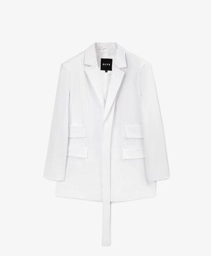 Пиджак с асимметричными лацканами белый GLVR (S)