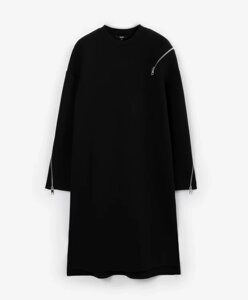 Платье оверсайз трикотажное черное GLVR (L)