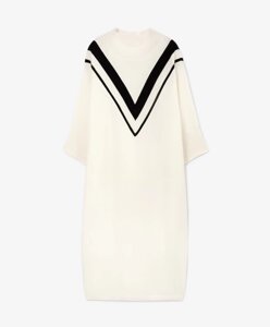 Платье оверсайз вязаное белое GLVR (S)