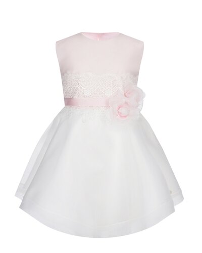 Платье с цветочным декором на поясе Baby A