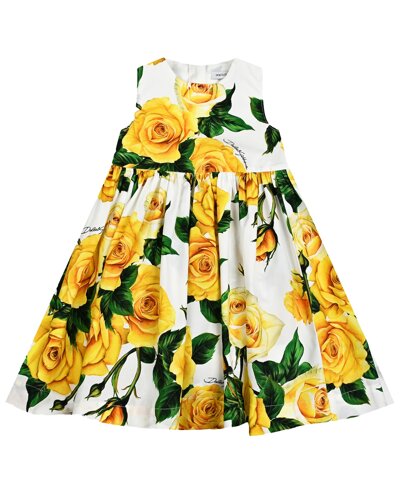 Платье с принтом желтые розы Dolce&Gabbana