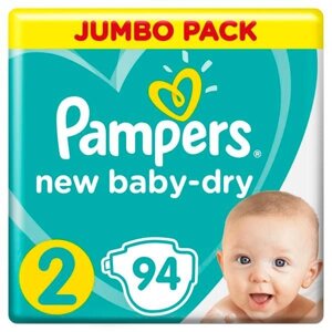 Подгузники Pampers (Памперс) New Baby-Dry р. 2 Mini 3-6 кг 94 шт.