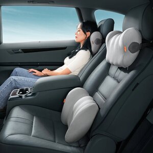 Подушка для шеи Baseus Car Waist Headrest Neck Pillow Support 3D Memory Foam обеспечивает приятную поездку и снимает бол