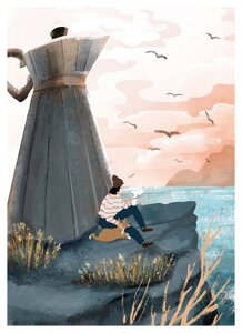 Постер А4 Дарья Ноксо «Кофейный маяк»