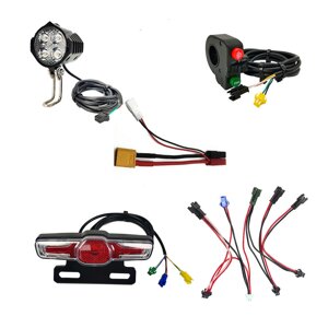 Регулируемый передний свет и задний свет для электрического велосипеда EBKE 180-220LM 12-60V 2,8 Вт с кабелями подключен