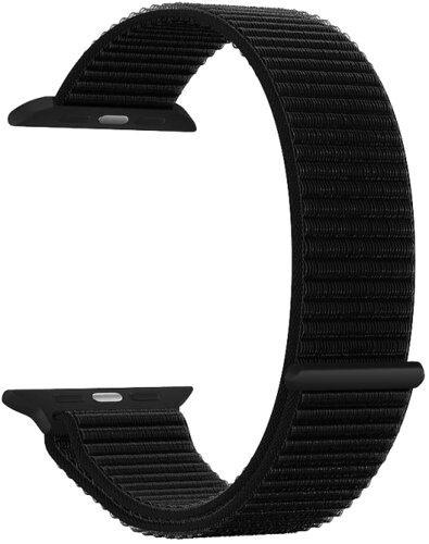 Ремешок Deppa из плетеного нейлона для Apple Watch 40мм на липучке, черный