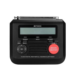 Retekes TR625 Portable NOAA Радио Экстренное оповещение о погоде Радио с цифровой сигнализацией Часы Мигающее голосовое