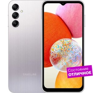 Смартфон Samsung Galaxy A14 128GB Серебристый "Отличное состояние"